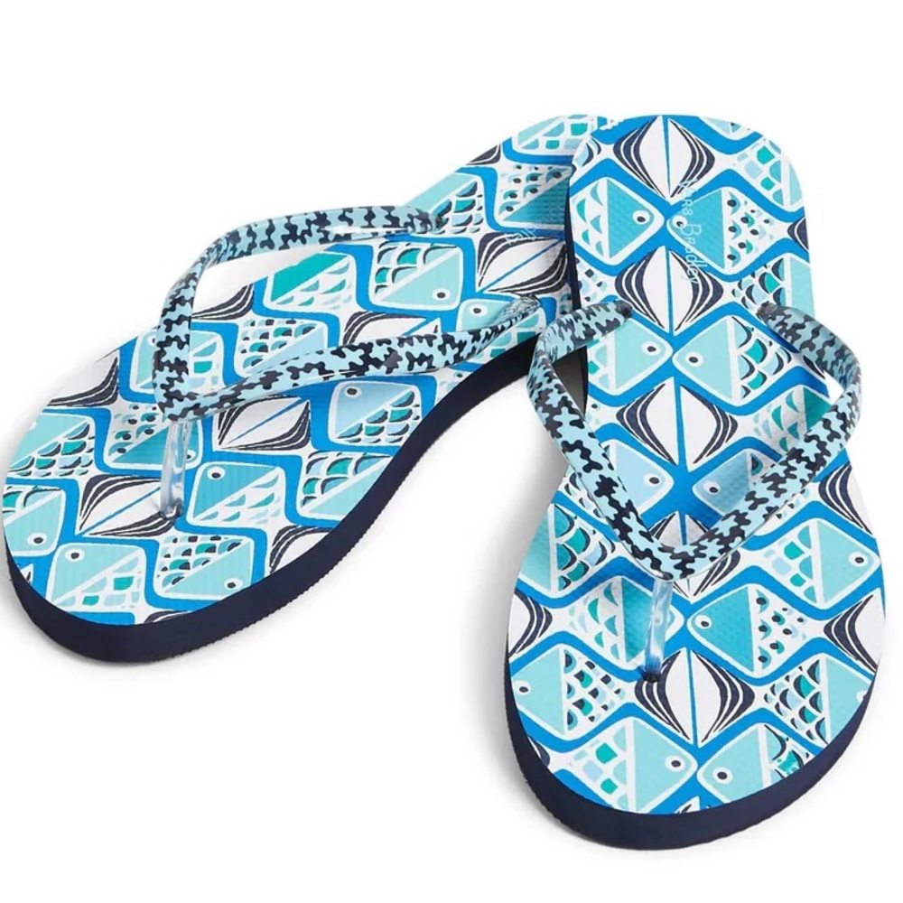Vera Bradley RARE RETIRED "Go Fish" Flip
Flops NWT
